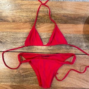 INC swim XS red bikini